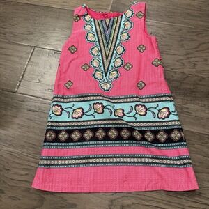 OshKosh Pink Print Sleeveless‎ Dress 5T  Girls